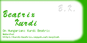 beatrix kurdi business card